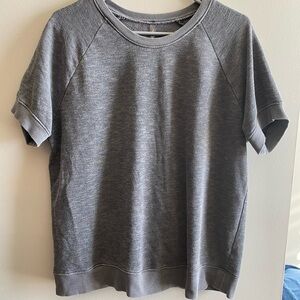 Gray Women's Short Sleeve Sweatshirt